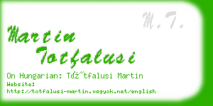 martin totfalusi business card